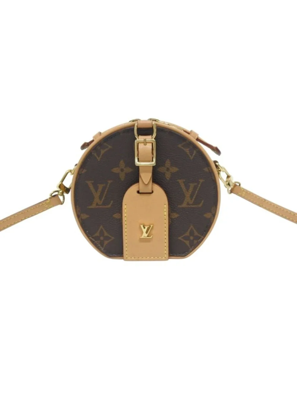 Louis Vuitton Mini Boite Chapeau Shoulder Bag Monogram Canvas Vachetta Leather